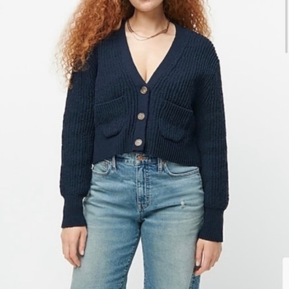 J. Crew Sweaters - J. Crew Cropped Patch Pocket Beach Sweater Cardigan